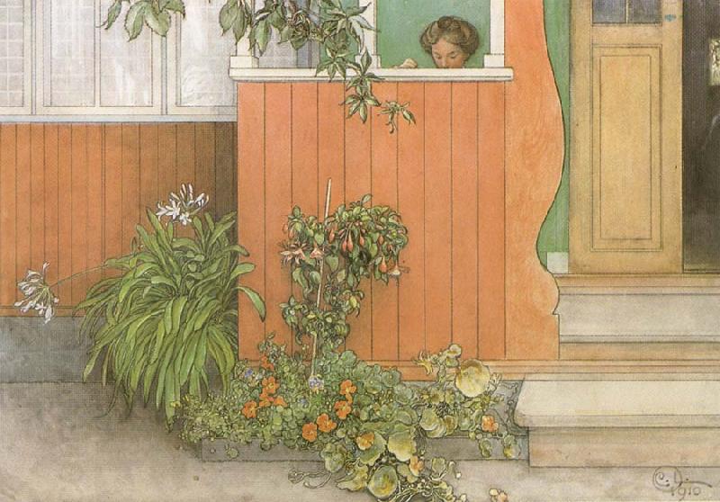 Carl Larsson Suzanne on the Front Stoop China oil painting art